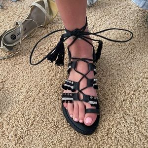 Tie up sandals